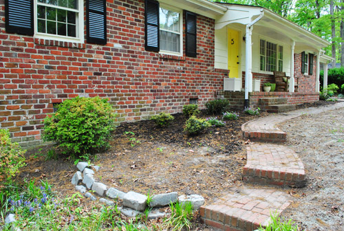 Mailbox 9 Hostas Before