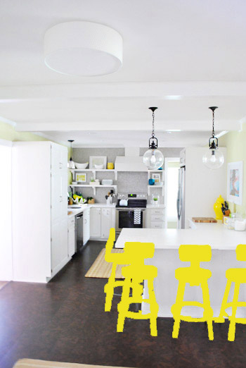 Stools Painted Yellow