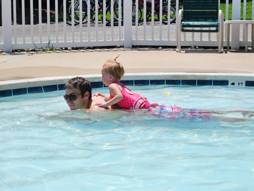 Beach Pool Clara On Johns Back