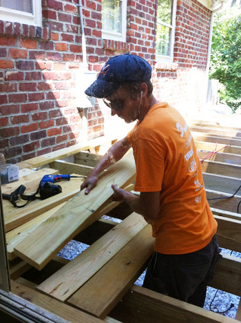 Decking 8 John Working