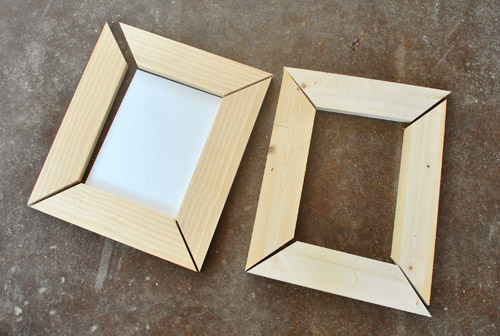 Plain wooden hot sale frames craft