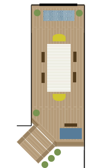 Drawing Of Deck Design Furniture Placement Overhead