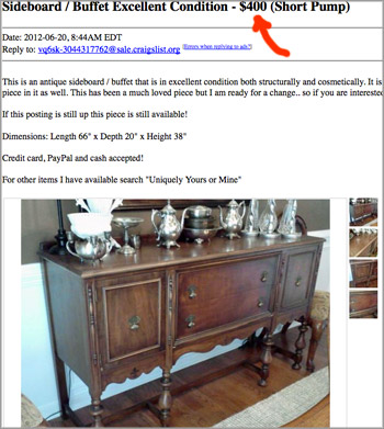 Sideboard Craigslist