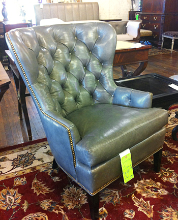 Farmville Leather Tufted Chair