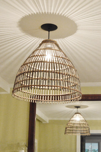 Basket light deals fixture flush mount