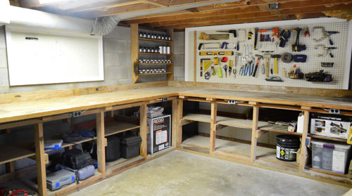 Paint Storage & Pegboards In Our Basement Workshop | Young House Love