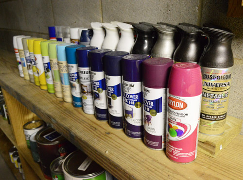 You can buy empty paint cans at Sherwin Williams. spruce them up to use for  organization! good classroom storage idea