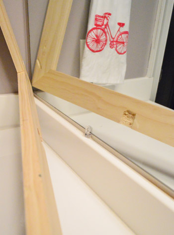 How to Make a DIY Wood Mirror Frame for Bathroom Vanity Story - Tidbits