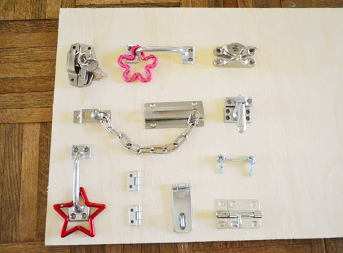 Running from the Law: DIY Lock and Hinge Board for Toddlers