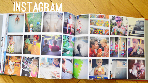 Yearbook Family Album Spread Featuring Photos Of Instagram Photos
