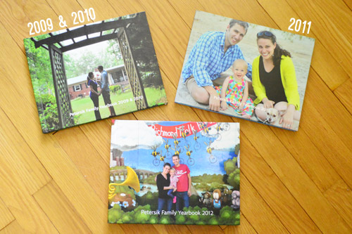 Previous Family Yearbook Albums From 2009 2010 2011 2012