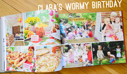 Yearbook Family Album Spread Featuring Photos Of Worm Birthday Party