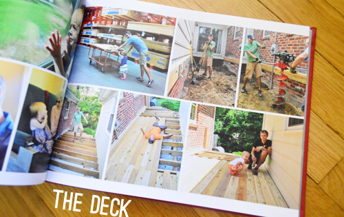 Yearbook Family Album Spread Featuring Photos Of Building Deck