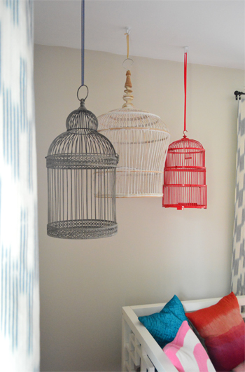 Hanging Decorative Birdcages In A Kids Room