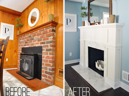 Our 200 Fireplace Makeover Marble, How Much Does It Cost To Tile A Fireplace Surround