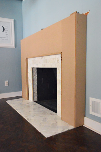 Our Fireplace Makeover Building A New Mantel Young House Love