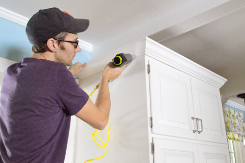 How To Add Crown Molding To The Top Of Your Cabinets Young House Love