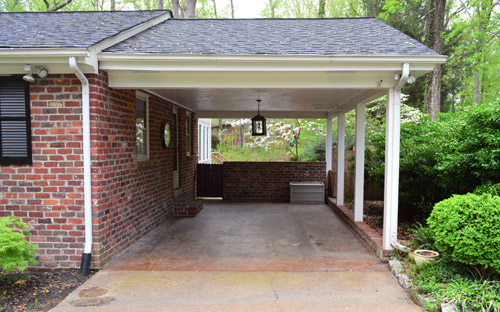 Building A Carport Off Garage