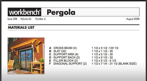 Pergola Worchbench Screengrab