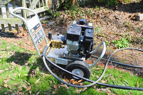 New drill attachment joy. (We didn't know the tiles had white in them!) :  r/powerwashingporn