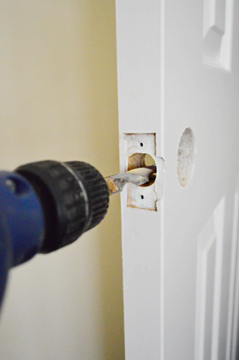 Updating Interior Doors By Installing New Doorknobs Young