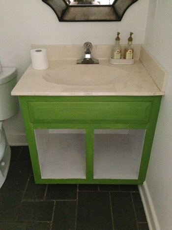 how to remove a bathroom cabinet from the wall