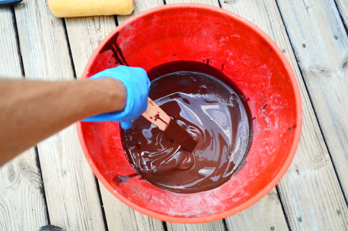 Stain 9 Mixing In Bucket