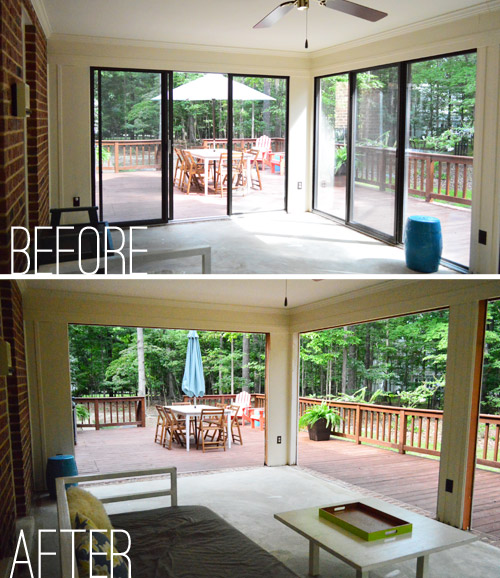 Open Er Up Converting A Sunroom Into A Veranda Young House Love