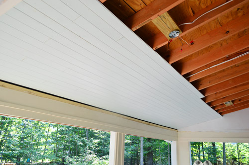 Installing Bead Board Ceiling - Sand and Sisal