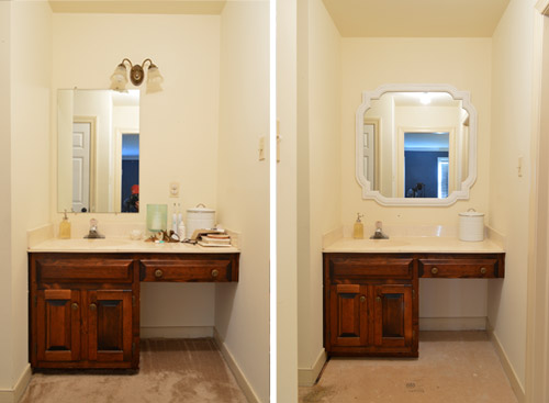 IHeart Organizing: Before & After: From Tired Cabinet to Bathroom