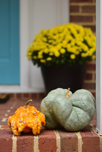 Pumpkins On Porch