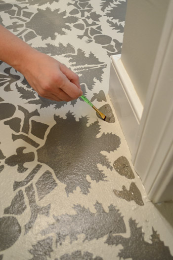 How To Stencil A Floor Young House Love