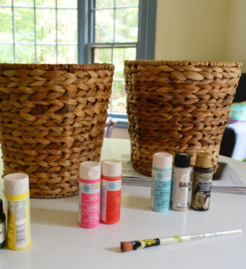 How to Paint Colorful Baskets - At Charlotte's House