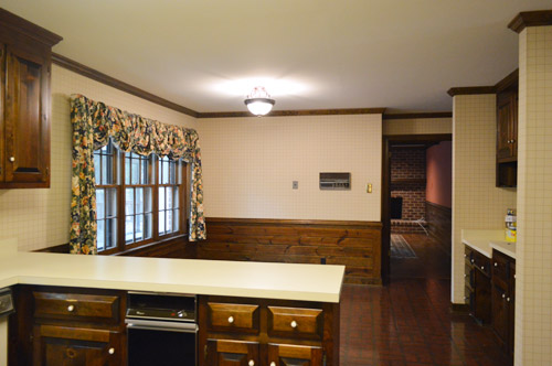 Painting Dark Trim Paneling In The Kitchen Young House Love