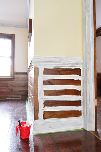 Painting Dark Trim Paneling In The Kitchen Young House Love