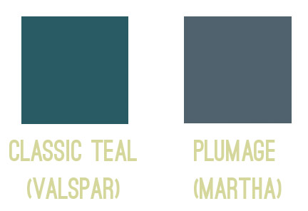 teal paint samples