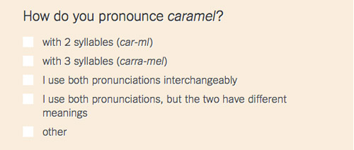 Dialect Caramel Question