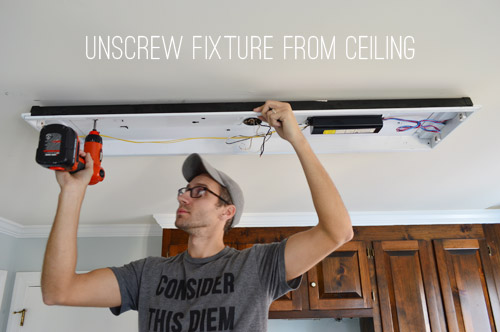 How To Replace An Old Fluorescent Light Fixture Young House Love