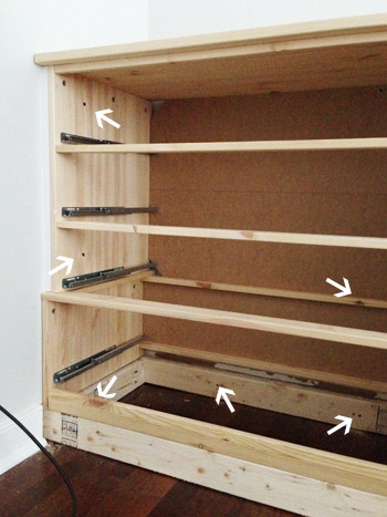 How To Turn Ikea Dressers Into Built-In Bookcases | Young House Love