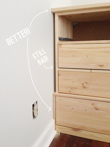 Dressers Into Bedroom Built Ins, How To Secure Dresser To Wall