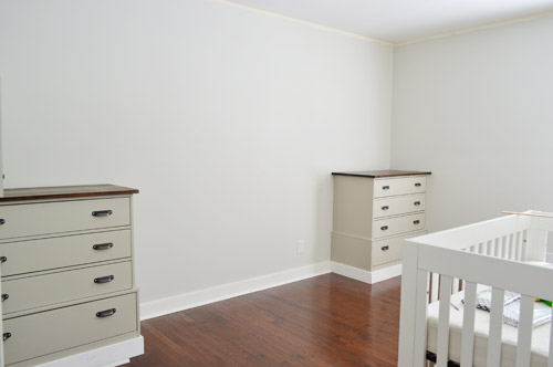 Boys Nursery With Two Ikea Fjell Dressers In Corner