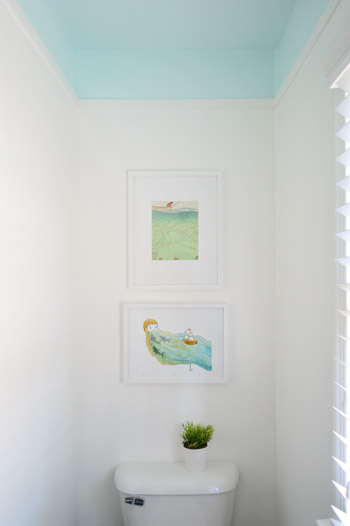 Adding Color And Trim To A Bathroom Ceiling Young House Love - Do I Need Special Ceiling Paint For Bathroom