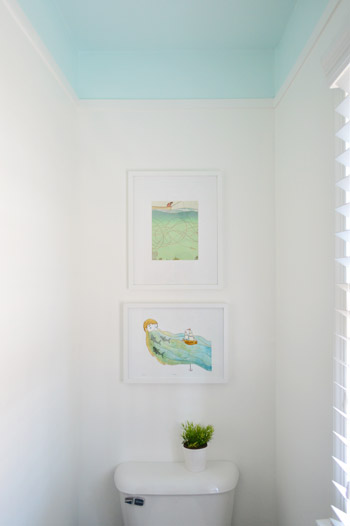 Adding Color And Trim To A Bathroom Ceiling Young House Love