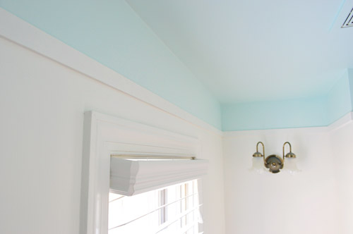 Adding Color And Trim To A Bathroom Ceiling Young House Love - Do I Need Special Ceiling Paint For Bathroom
