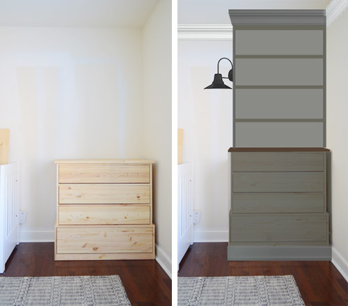 Turning Store Bought Dressers Into Bedroom Built Ins Young