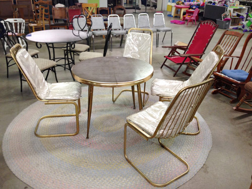 Brass discount wire chair