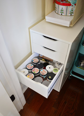 Perfect Way to Organize Washi Tapes in Ikea Alex Drawer, Craft Room Tidy  Up Ideas