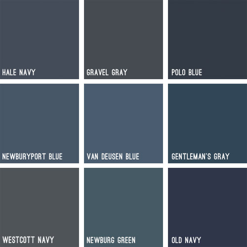 exterior paint color swatches