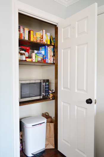 Pantry Before Microwave Full