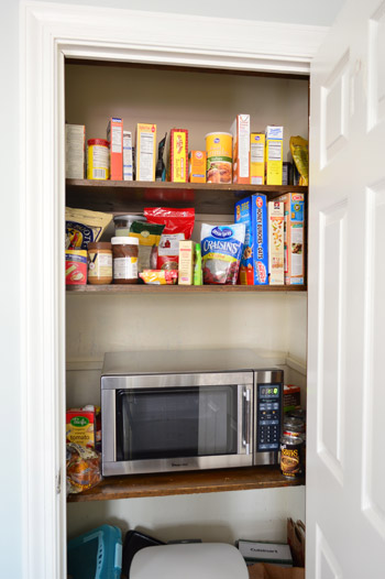 Adding Extra Shelves And A Microwave To The Pantry Young House Love